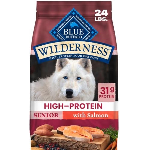 Blue Buffalo Wilderness Salmon & Wholesome Grains Senior Dry Dog Food 24 lb