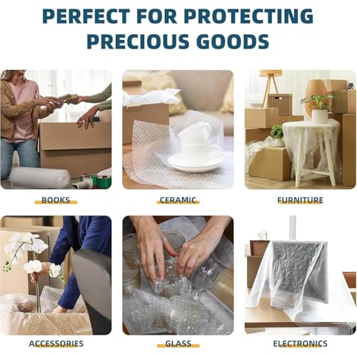 Image of Bubble Wrap Roll, Heavy Duty 60 GSM, Clear, 1 Ft X 15 Ft, Packaging Cushioning For Fragile Items (60 GSM)