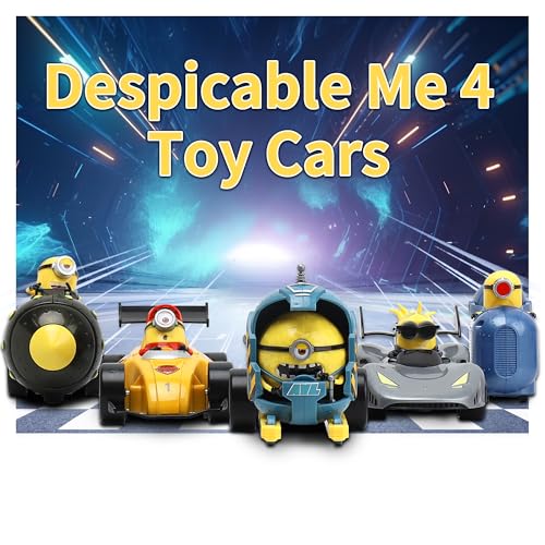 Yolopark CAR TOY Minions Despicable Me 4 Toys, Avl Minions Dave Agent Toy Cars Gifts For Toddler Boys And Girls Age 3 4 5 6 7 8 Year 0Ld, Friction Powered Cars Pull Back Minions Action Figure Party Favors thumb #1