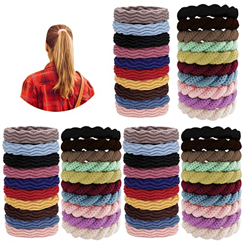 【Molto Resistente】 Queste elastici per capelli sfusi sono prive di metallo e hanno un design antitraccia che non si rompe né si deforma facilmente, riduce notevolmente i segni sui capelli e possono essere utilizzate per un lungo periodo di tempo senza rotture.