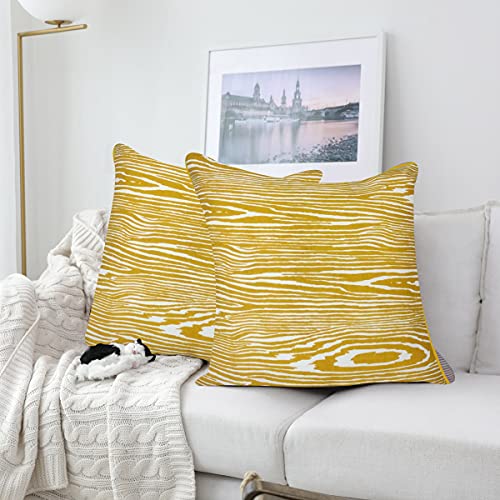 Image of SAJAVAT HOME CC448A Cotton Embroidery Cushion Cover (Pack of 1) Exclusive Edition 18x18 INCHES / 45x45 cm Off White (Yellow, Cotton)