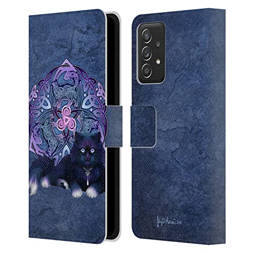Chat Noir Celtique étui portefeuille Brigid Ashwood Samsung Galaxy A53 5G protection cuir