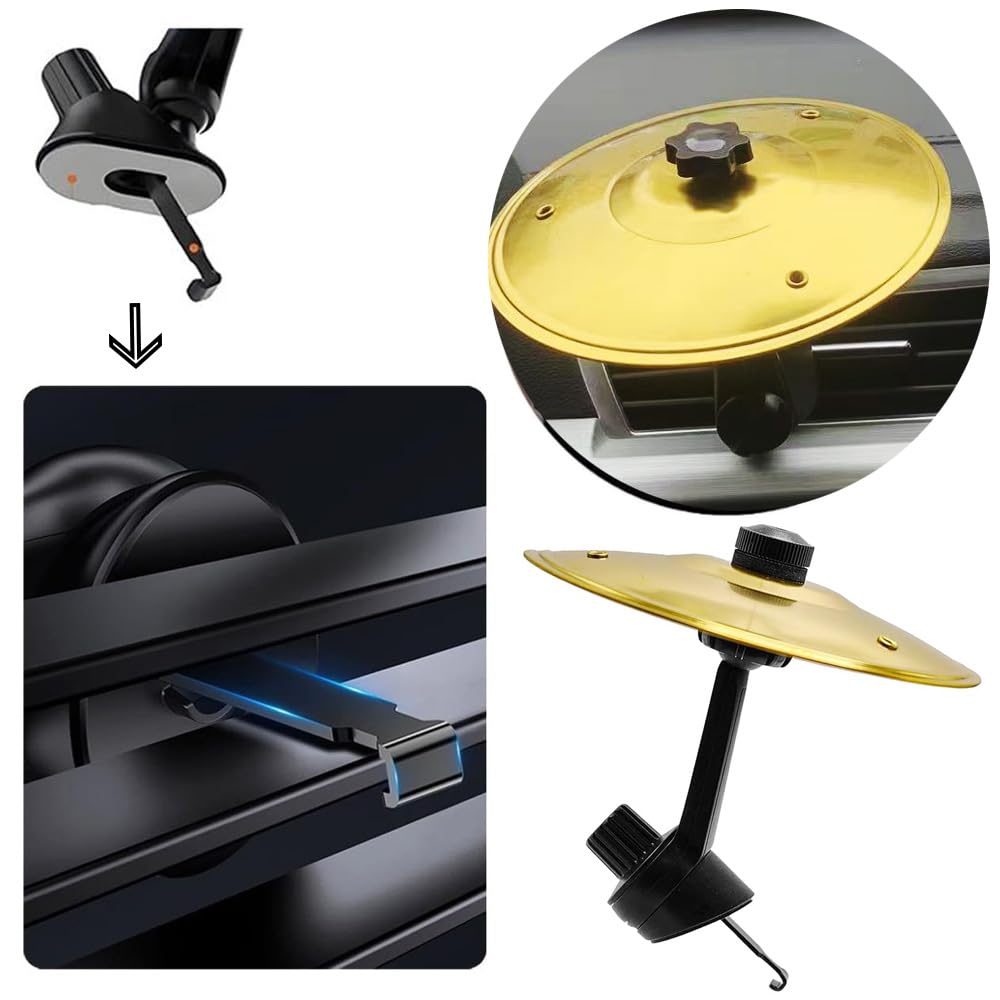 Set Da 2 Crash Cymbal In Ferro Per Auto – Accessori Sonori Per Sfiati – Decorazione Musicale Per Interni – Regalo Creativo Per Batteristi