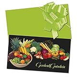 GESCHENKGUTSCHEINcom by POS-HAUER. Gutschein-Set. 10x Gutschein + Kuvert + Schleife. Für Obst-Geschäft Gemüse-Geschäft Handel, blanko zum selber Ausfüllen.