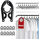 10Pcs Travel Hangers for Cruise Foldable Hangers - Portable Folding Clothes Hangers Travel Accessories Foldable Clothes Drying Rack Cruise Essentials