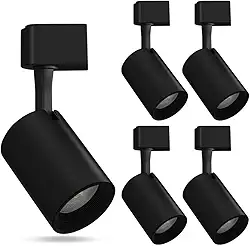 Spot LED trilho eletrificado 10W luz quente 3000K preto para iluminação direcionável e decorativa (5)