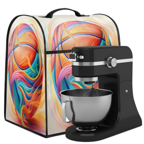 Coffee Maker Cover Abstract Basketball Kitchen Appliance Covers Small Appliance Covers Blender Cover Juicer Cover Dust Covers for Kitchen Appliances with Top Handle and Pockets,Washable,B37