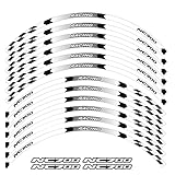  YYFhck Für H&ONDA NC 700 NC700S/X/XD/XDH Motorrad Rad Reifen Felge Aufkleber 17 Zoll Rad Band Aufkleber Decals Felgenband-Aufkleber(White)