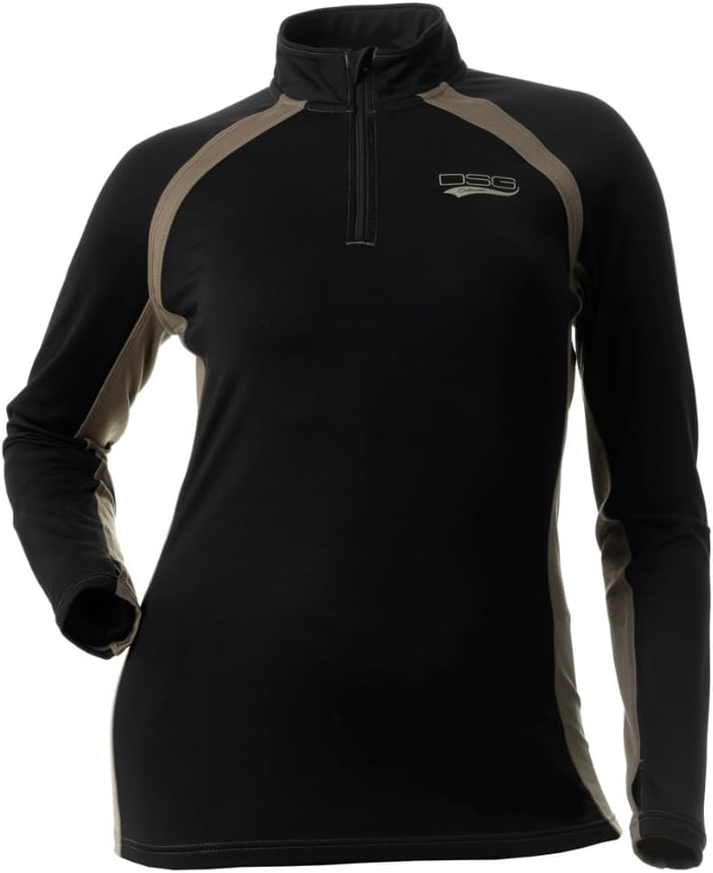 DOING SOMETHING GREAT DSG Outerwear Women's D-Tech 1/4 Zip Thermal Base Layer Shirt – Fleece-Lined, 4-Way Stretch