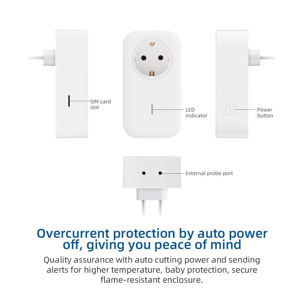 UBiBot Smart Plug WiFi Remote Control Outlet Alexa & IFTTT, Energy Monitoring and Timer Function, No HUB Required, Delayed Switch Supports External Temperature Probe (SP1 WiFi & SIM)