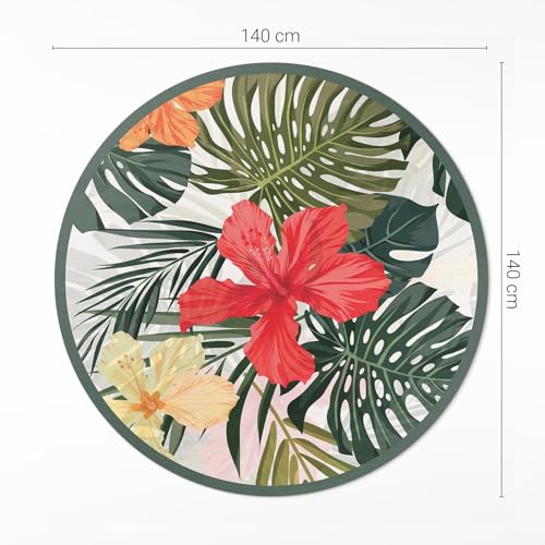 Tapis vinyle ø140 cm résistant à la rayure de sol pour protéger efficacement la maison - 4