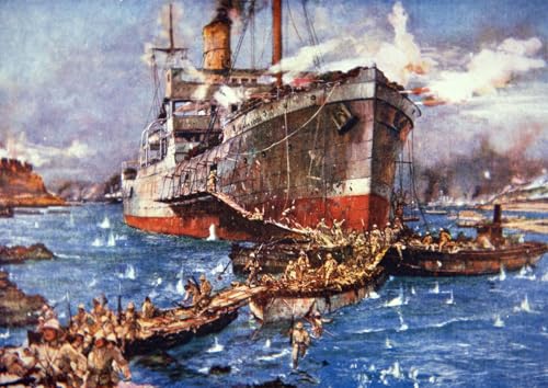 Impression d'art Les troupes britanniques Gallipoli affiche rétro 60x90