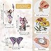 BENOSPACE 90 PCS Fairy Stickers Vintage Butterfly Flower Plant Scrapbooking Sticker Transparent Botanical Aesthetic Supplies for DIY Craft Diary Planner Bullet Journaling Card Making Hand Ledger Album #2