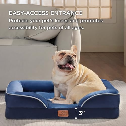 image for Bedsure Orthopedic Dog Bed Medium Size Dogs - Washable Medium Dog Cat 