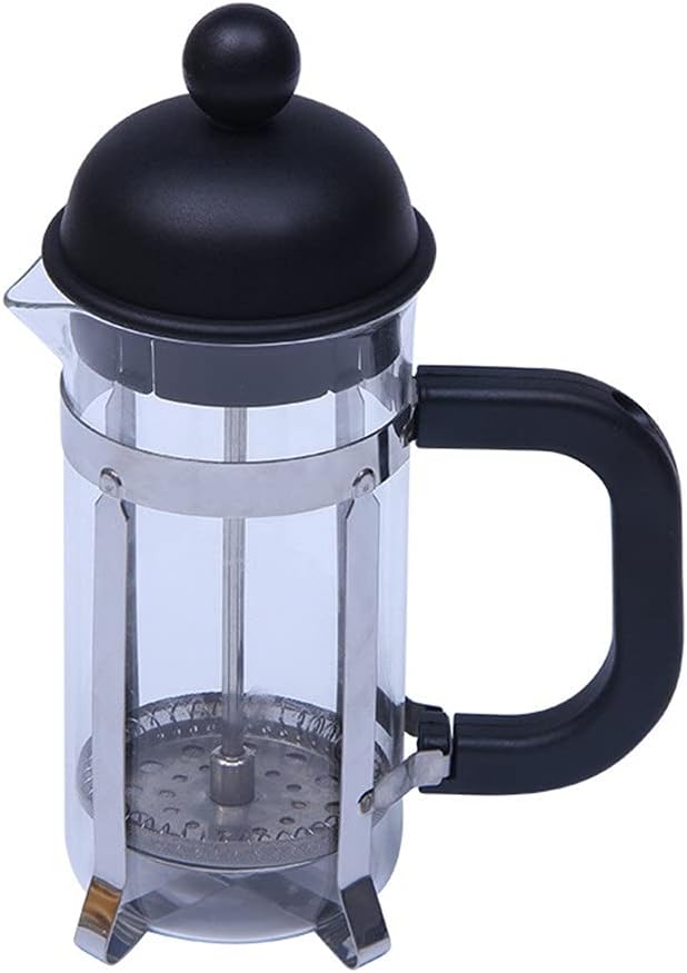 French Press Pot Double Walled Insulation Coffee Pot With Stainless Steel Filter Screen French Press Coffee Maker Easy To Clean And Use (Color : Black Size : 350ml)
