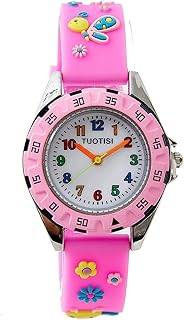 Girls Watches Boy Watches for Kids Easy Reader Quartz Analog 3D Cartoon Waterproof Watch for Gifts PC Movement Silicone Band Watches for Children Over 3 Years Old Kids Watches