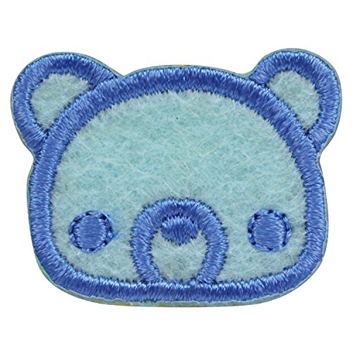 サンヒット ワッペン くま ブルー ABS3-57BL