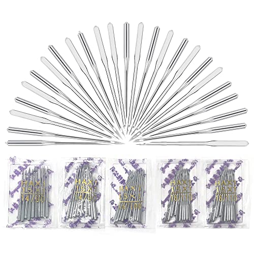 50 Pack Of Sewing Machine Needles, 5 Assorted Sizes (Ha 65/9, 75/11, 90/14, 100/16, 110/18) 10Pcs Of Each, Universal Regular Point Needles, Perfect For Embroidery, Cloth Repair, Diy And Crafts #TOP23