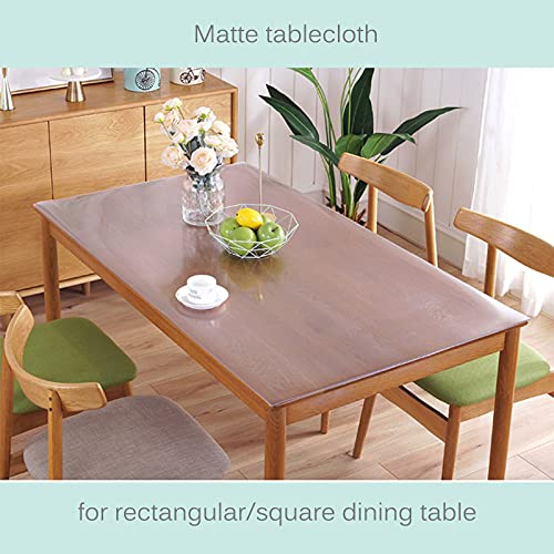 Table de cuisine en bois : tapis de protection de table 2mm et nappe transparente mate