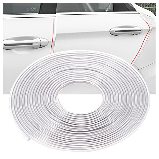Protector de borde de puerta de auto, 16 pies Protector de borde de puerta de auto Ajuste de sello de goma protector Protección de auto en forma para la mayoría de los autos(Transparente)