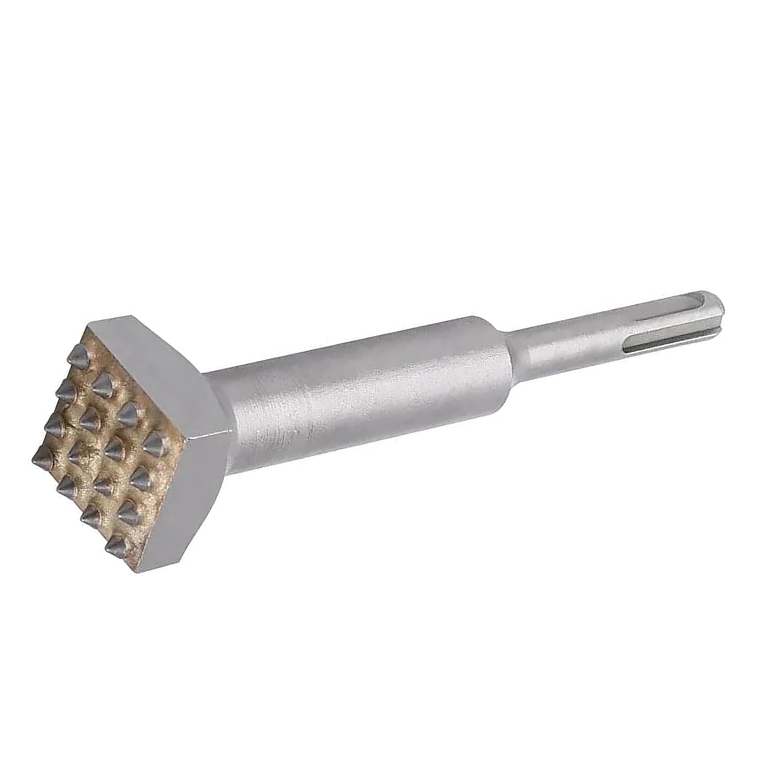1Pc SDS/Plus 10mm Shank Carbide Tipped 16Teeth Bush Hammer Chisel Bit for Cement Concrete Stone Marble Granite