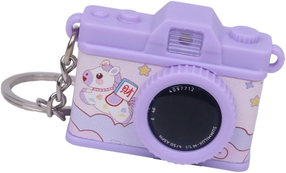 Cartoon Camera Keychain Lightweight Key Ring Accessory Plastic Design Multi Purpose Decoration For Bags