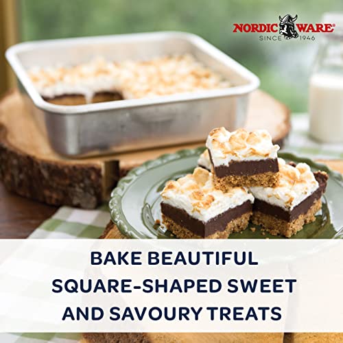Image of Nordic Ware Natural Aluminum Commercial Square Cake Pan, 9 x 9 (Pack of 4)