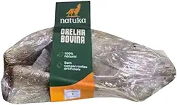 Mordedor Natural P/Cães Orelha Bovina Natuka - 1 unidade