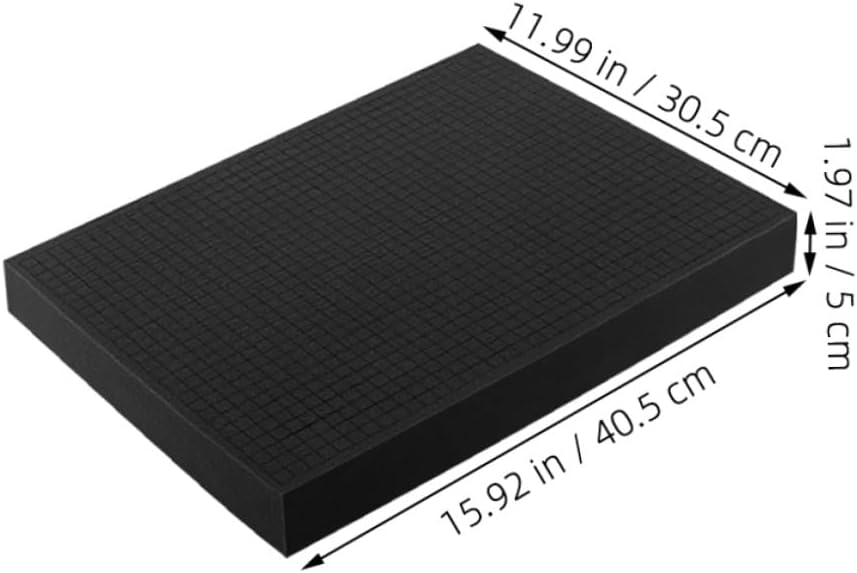 2pcs Black Packing Foam Liner 405x305x50mm Shockproof Cushioning Foam Sheets for Shipping Packaging and Tool Box Insert Pads