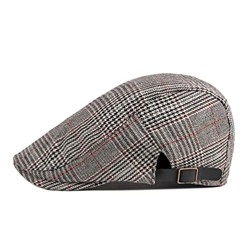 Withmoons Adjustable Newsboy Hats Cotton Tweed Ivy Flat Cap Irish Cabbie Gatsby Golf Yz30108 (Grey) #TOP2