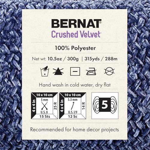 Image of Bernat Crushed Velvet Br Magneta Yarn - 2 Pack of 300g /10.5oz - Polyester - 5 Bulky - 315 Yards - Knitting /Crochet,Magenta