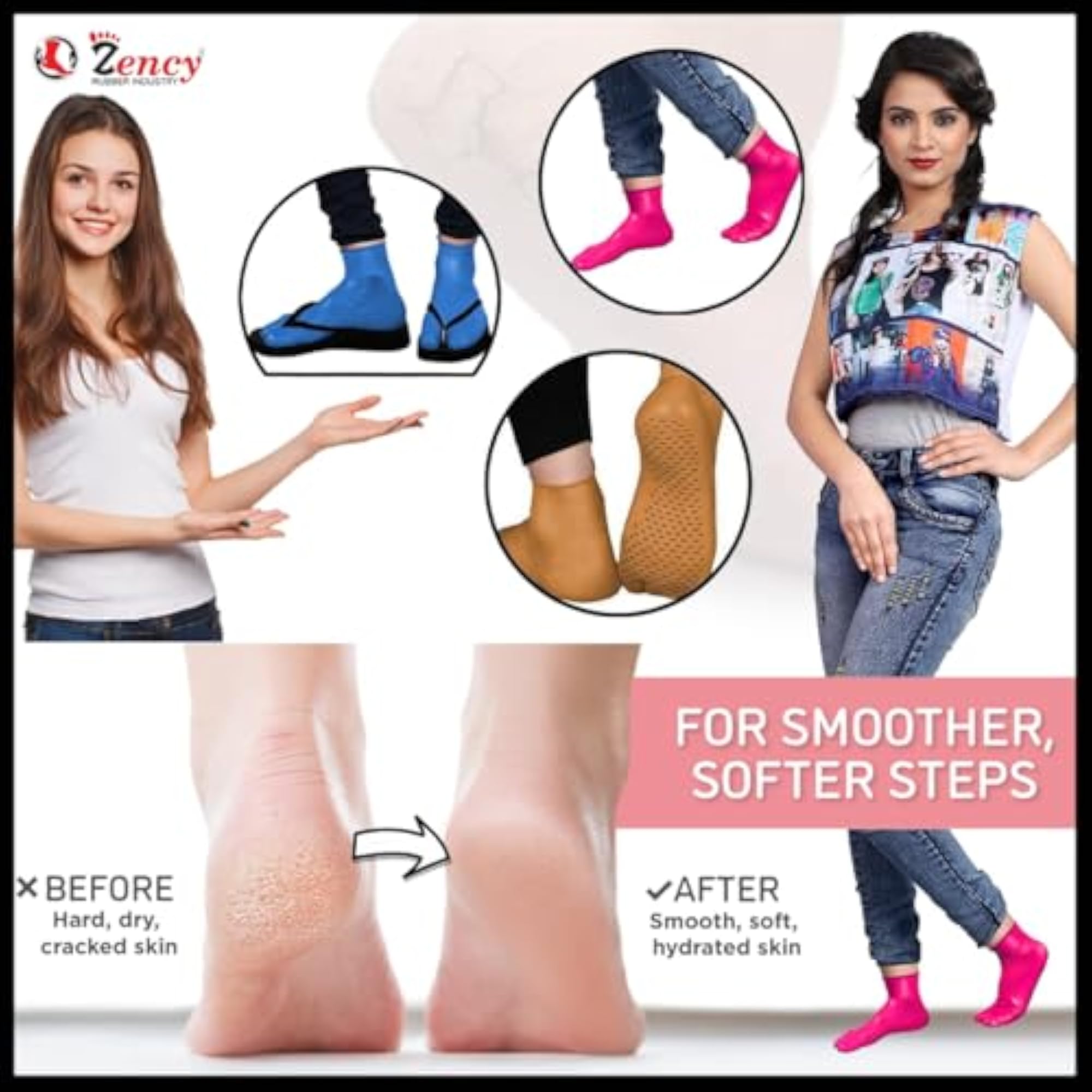 Heel Cushion Gel Protectors for Foot Cracks