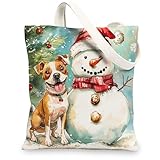 Contenuto della confezione: 1 borsa tote in tela in diversi disegni è inclusa nella confezione, ideale per soddisfare le tue esigenze di artigianato e decorazione regalo per feste.