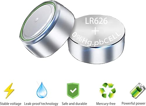 Miniatura 3 de SKOANBE 50 baterías de reloj de moneda con botón SR626SW LR626 AG4 377 1.5V