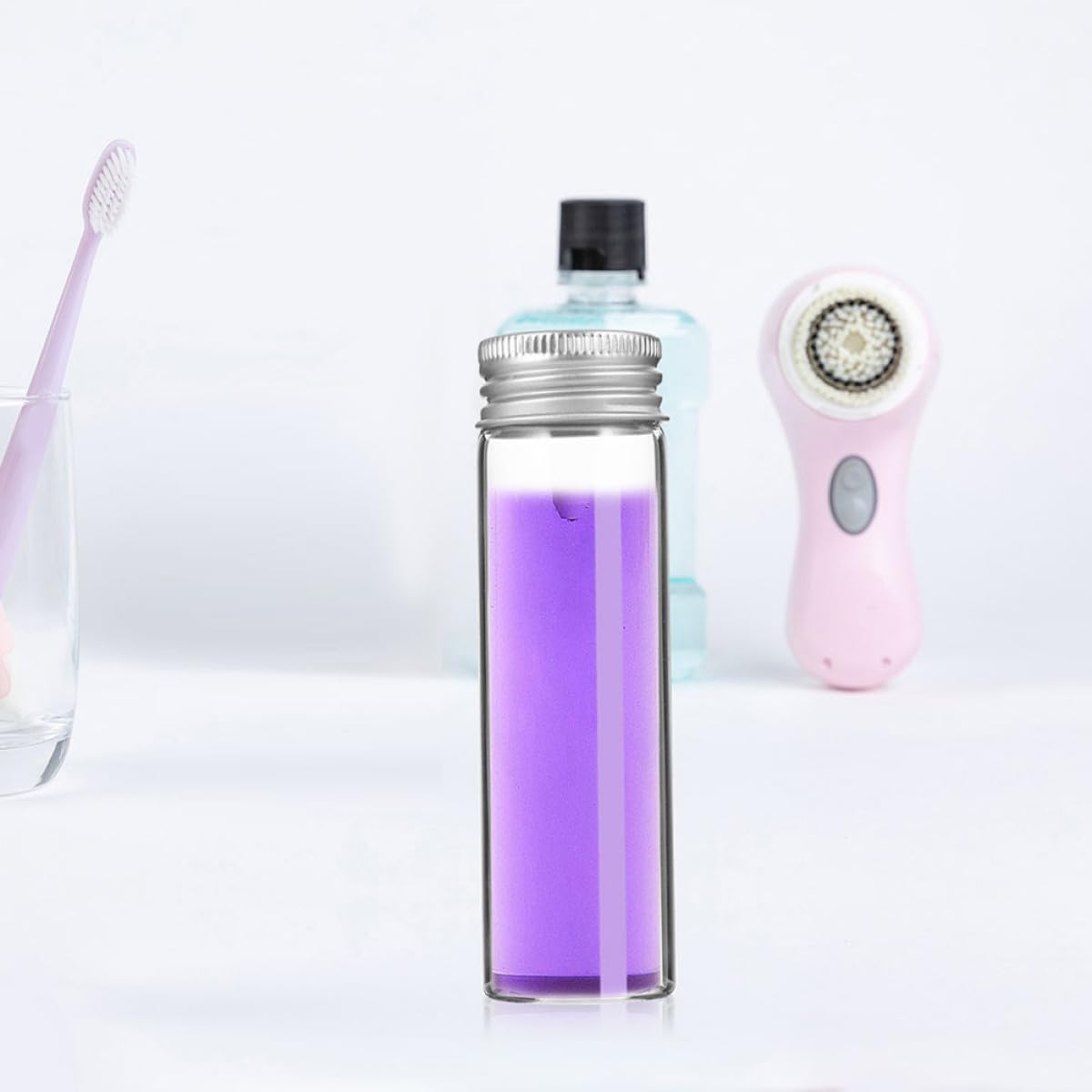 jojofuny Glasfläschchen Kleine Transparente Fläschchen 30 Stück 50 Ml mit Schraubverschluss Vielseitig Einsetzbar mit Exzellenter Abdichtung für Ätherische Öle für Hochzeitsgeschenke