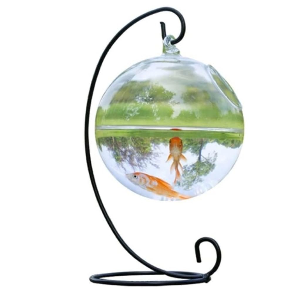 Pecera de Escritorio Pecera esférica Transparente Creativa, Mesa pequeña, pecera de Cristal, Forma Redonda, Colgante, pecera de Cristal para Acuario Decoración Pecera