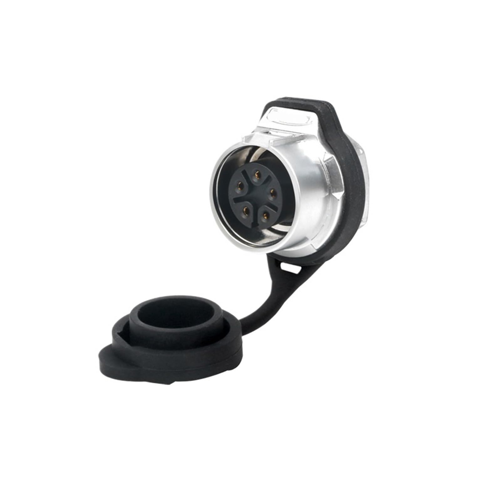 Conector aviación 5 pines impermeable LP16 con aislamiento roscado
