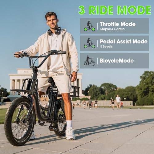 Lambolt Electric Bike for Adults & Teens, 1000W Peak, 48V15Ah, 24 MPH Ebike image 4