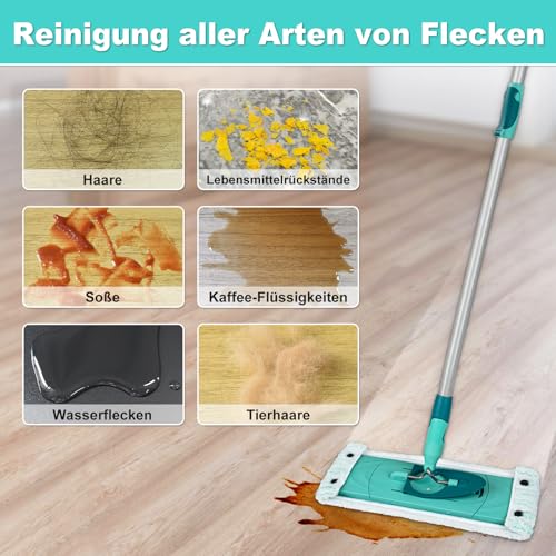 Wischmopp Bezug für Leifheit Combi/Clean Twist M Micro Duo Bodenwischer Ersatzbezug Wischbezug Ersatz Mikrofaser