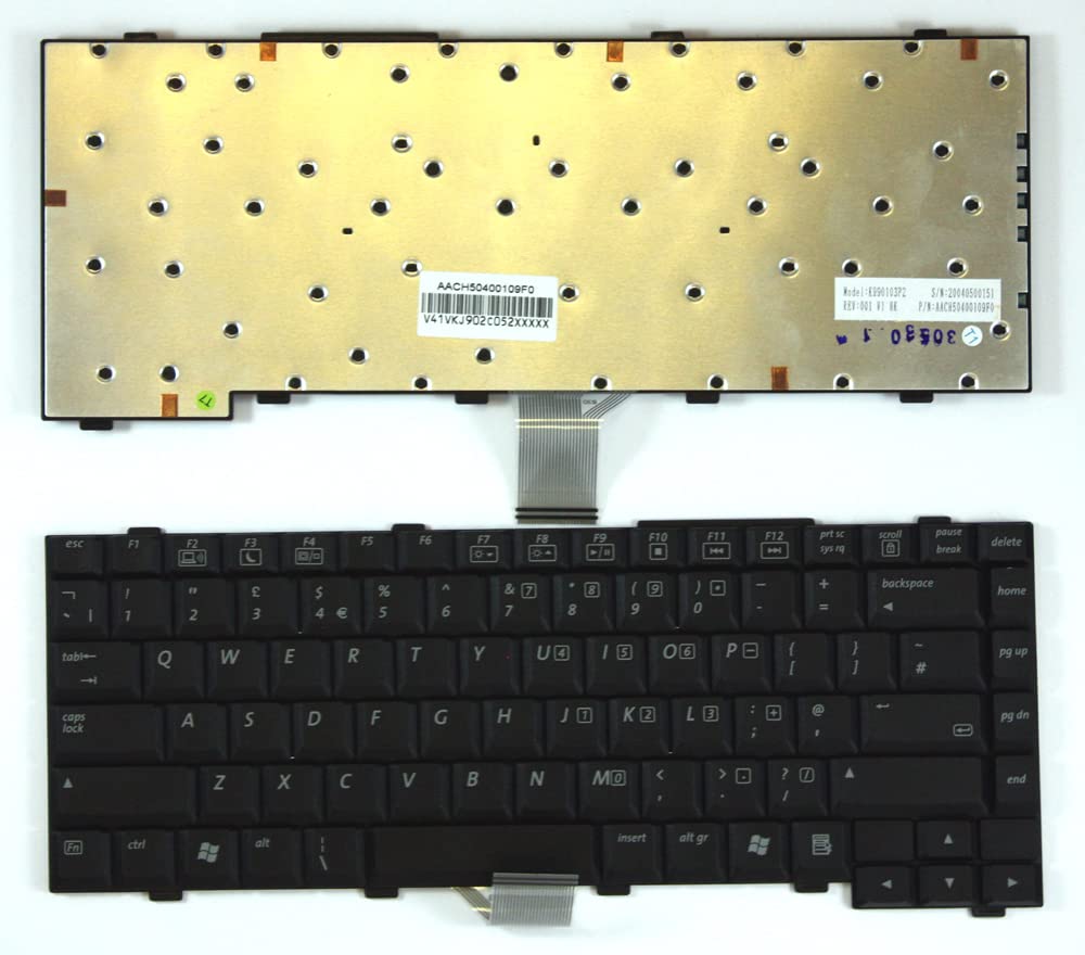 Clavier PC portable Compaq Presario 901AP noir de remplacement Keyboards4Laptops AZERTY - 2
