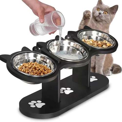 Distributeur d'eau et de nourriture animaux contre le mal de dos