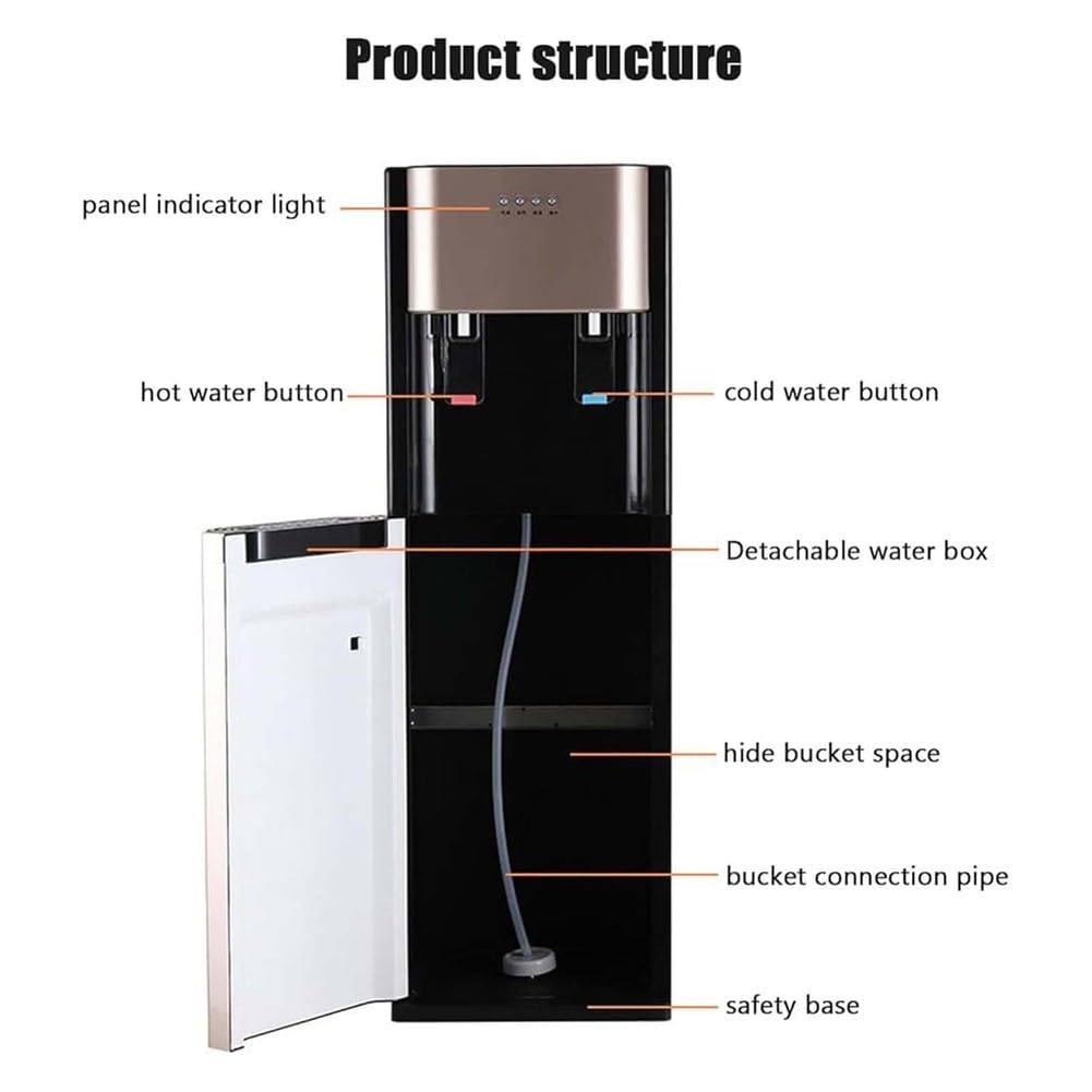 Dispenser d'Acqua A Caricamento dal Basso, Dispenser per Refrigeratore d'Acqua Calda E Fredda 3 in 1, per Casa, Ufficio, caffè, Bar, Dormitorio Uso Commerciale,002,Warm