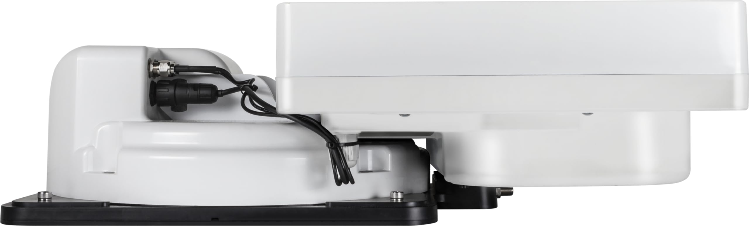 Satmex Flat 2 – Antenna satellitare automatica per camper e caravan (per 2 TV/ricevitori, con funzione skew) – Bianco