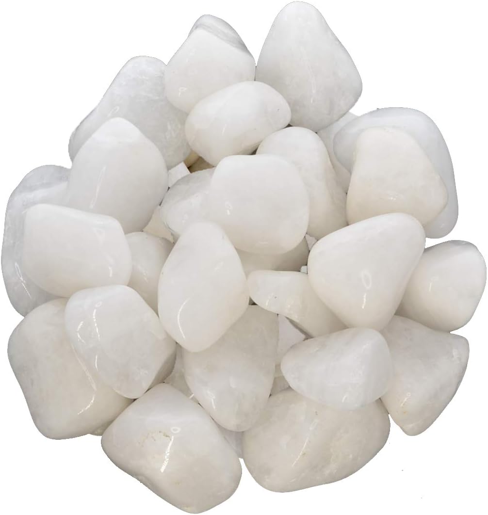 Hypnotic Gems Materials: 3 lbs Amethyst Tumbled Stones - Grade 2 - Medium - 1" to 1.5" Avg. - Bulk Natural Rocks Polished Gemstone Supplies for Wicca, Reiki, Energy Crystal Healing