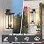 ZSMAIKU 22 Inch Dusk to Dawn Outdoor Lighting,Large Porch Light Outdoor Light Fixture,2 Pack Outdoor Sconce Lights with E12 Base Waterproof 2-Light Black Exterior Lights for House Patio,Garage