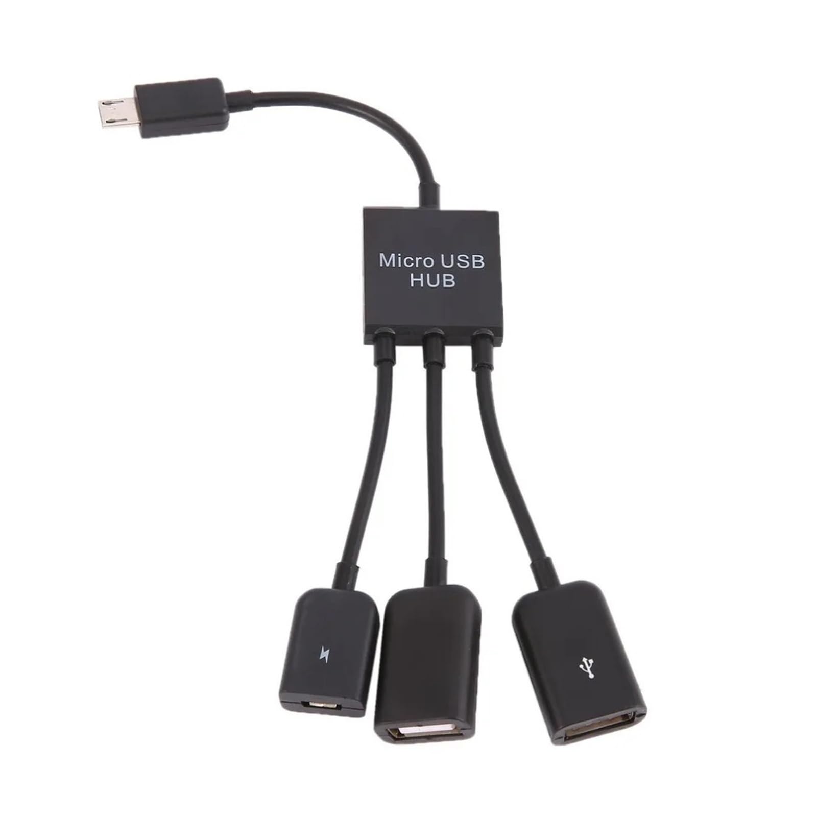 Adapter 3 w 1 Micro USB/typu C OTG, męski na podwójny USB 2.0 żeński koncentrator hosta do smartfona PC tabletu, kompaktowy kabel do synchronizacji danych typu Plug and Play (typ C)