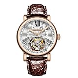 REEF TIGER Herren Uhr analog Handaufzugwerk mit Leder-Alligator Armband RGA1999-PWS