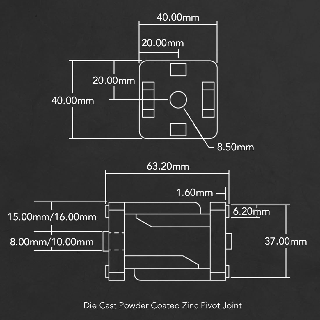Amazon.com: 8020, 14018, 40 Series 2 Hole Flexible Pivot Joint