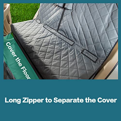 Yeenis Car Dogs All Covered Back Seat Cover With Mesh Window, Bench And Hammock Combination Detachable Pet Seat Cover Suitable For Most Vehicles (Grey, Standard) #TOP6