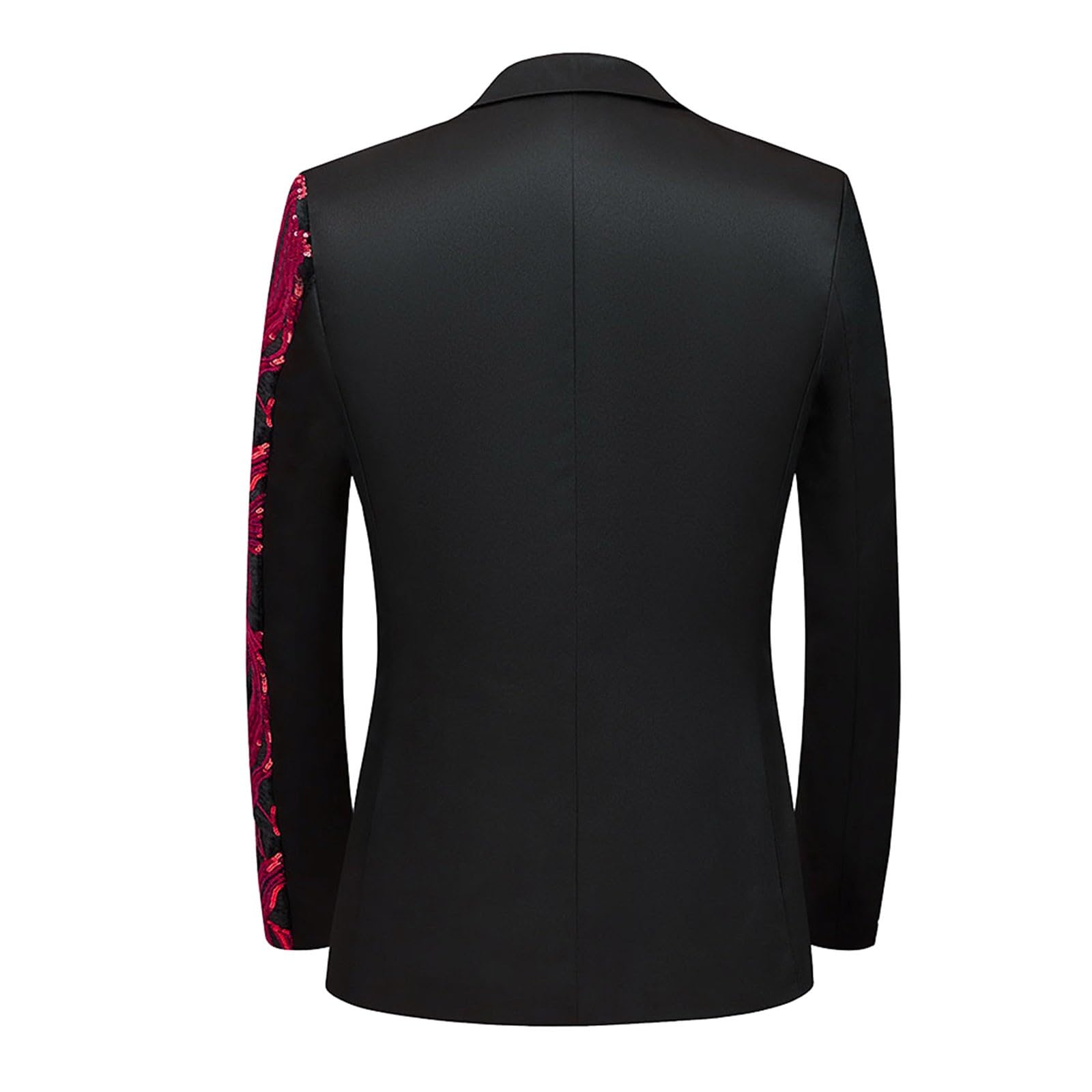 SRZYMJ Rot Machen Sie EIN Mutiges Statement Mit Unserem Herren Pailletten Blazer.Perfekt Für Hochzeiten,Partys,Anzug Herren Schwarz,Anzug Herren Beige Slim Fit Anzughemd Herren Trenchcoat Hemd L